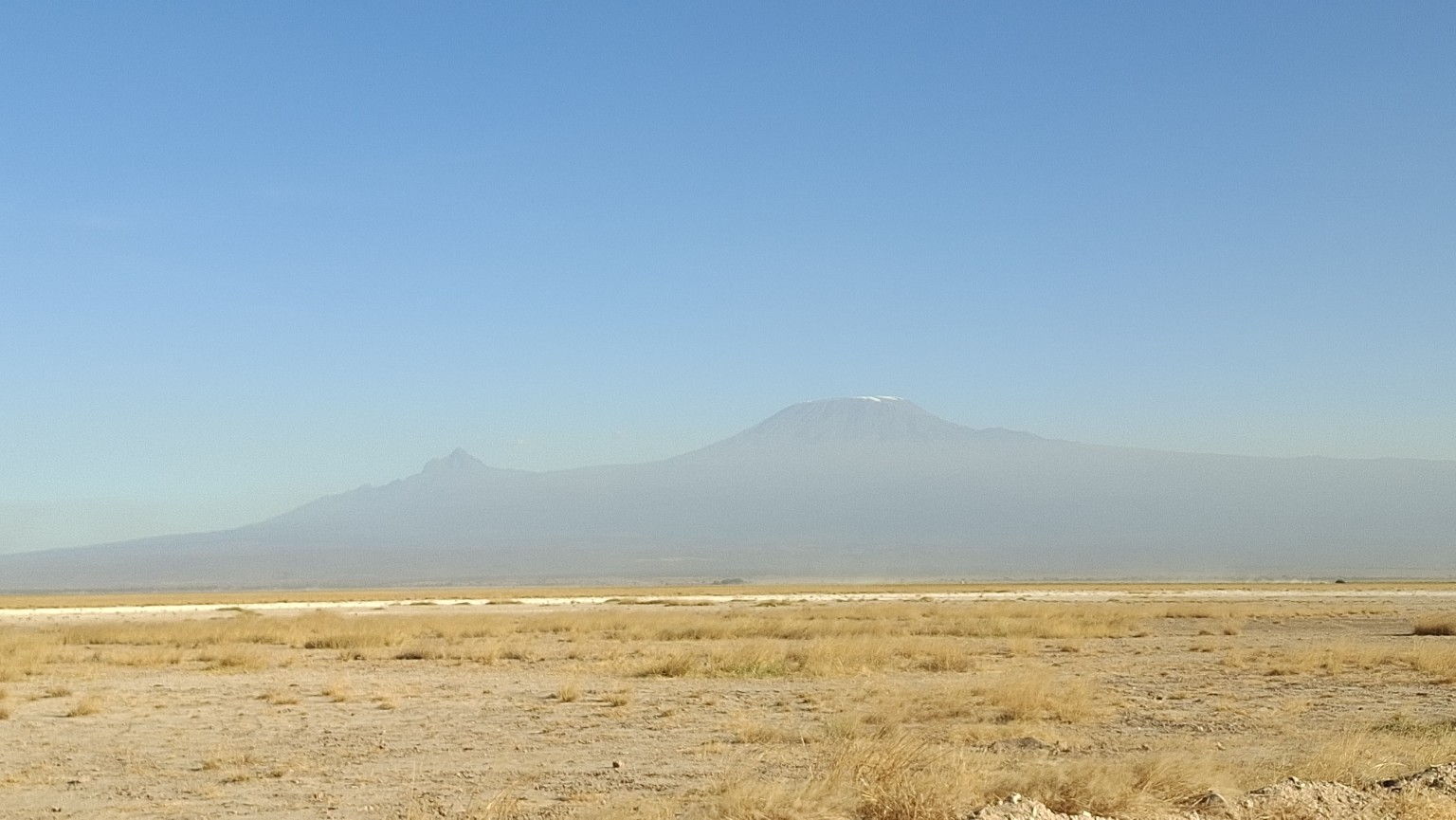 Mount Kilimanjaro above the Amboseli landscape